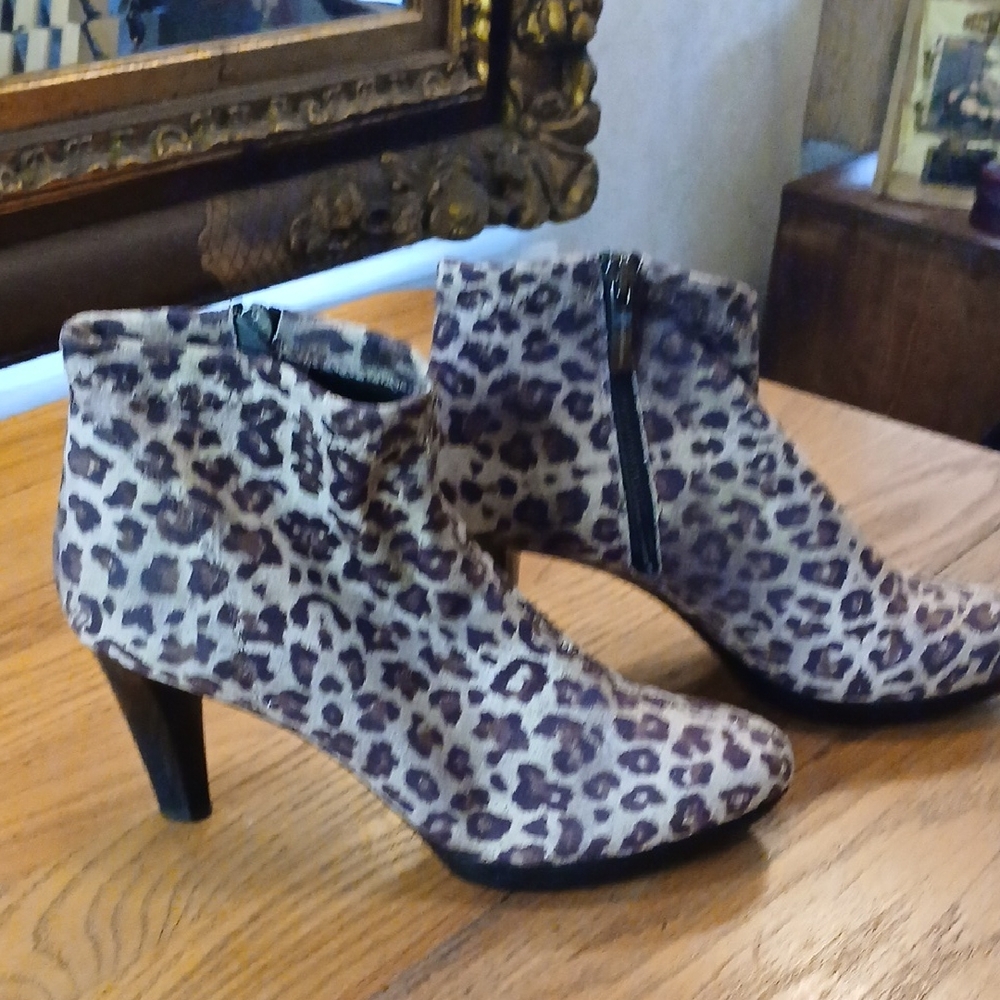 Leopard Print Ankle Boots